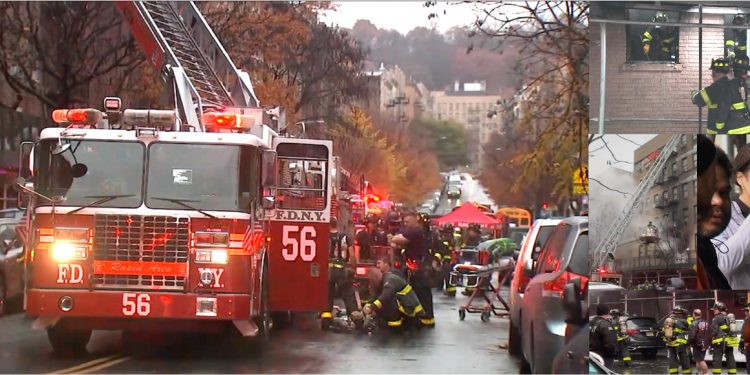 Quince heridos y decenas de desplazados por incendio en Alto Manhattan