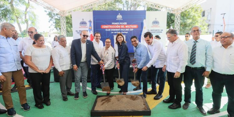 Vicepresidenta Raquel Peña inicia mejoras en instalaciones deportivas de Santiago