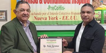 PreCoHis reconoce ex senador Lorenzo de RD por su lucha y defensa favor dominicanos exterior