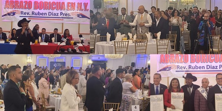 Reverendo Díaz efectúa tradicional «Abrazo Boricua en NY»; asisten cientos dominicanos