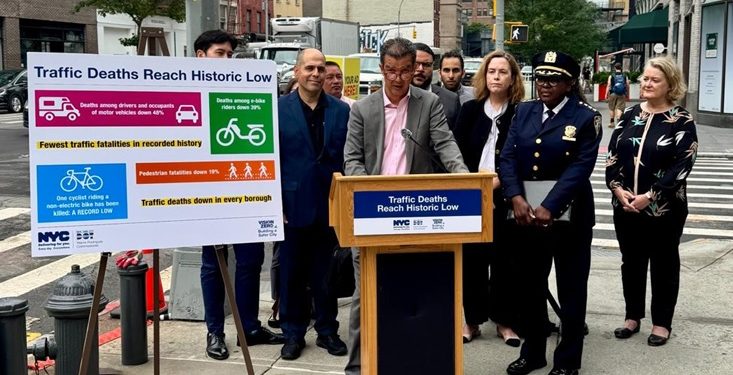 DOT reporta una disminución histórica en muertes por accidentes de tránsito NYC