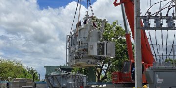 EDENORTE refuerza sistema eléctrico en Bonao con instalación de nuevo transformador