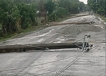 Edenorte trabaja en restablecimiento eléctrico tras caída de postes en Cayuco, Dajabón