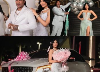 Omega El Fuerte sorprende a su pareja con lujoso Mercedes Benz en su cumpleaños