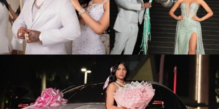 Omega El Fuerte sorprende a su pareja con lujoso Mercedes Benz en su cumpleaños