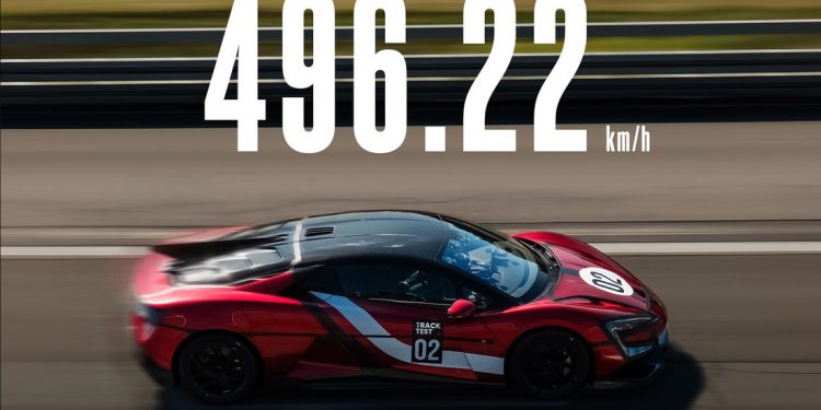 Carro eléctrico chino alcanza los 496 km/h y rompe récord mundial