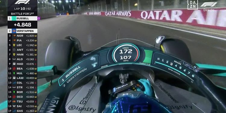 George Russell conquista Singapur y McLaren celebra el bicampeonato de constructores