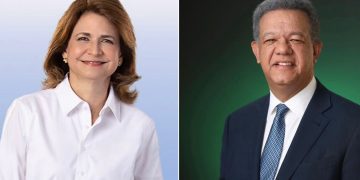 Raquel Peña y Leonel Fernández