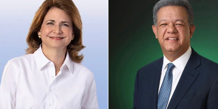 Raquel Peña y Leonel Fernández