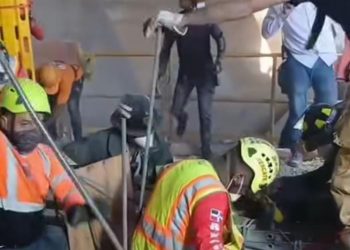 Rescatan con vida a dos obreros atrapados en mina de Cementos Cibao en Santiago