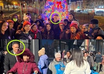 Asambleísta Álvarez inaugura árbol de navidad y entrega miles de pavos en El Bronx