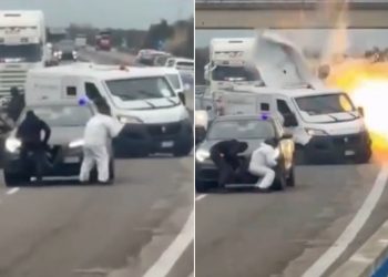 Asalto cinematográfico a camión blindado sacude el sur de Italia
