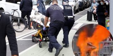Delincuente con 88 arrestos prende fuego a hombre sin hogar en concurrida Penn Station, Manhattan; miles de dominicanos la usan
