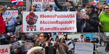Protestan en el Alto Manhattan contra la minería en la RD