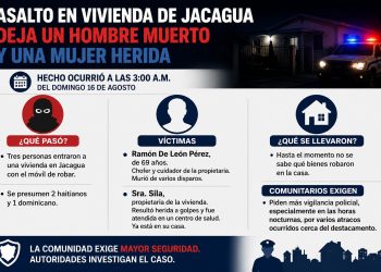 Asalto en vivienda de Jacagua deja un hombre muerto y una mujer herida