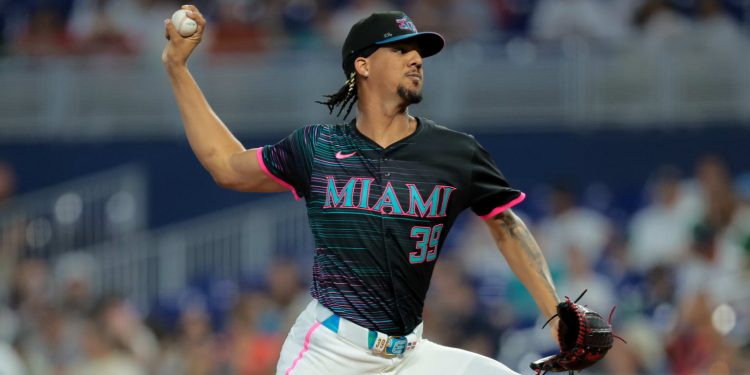 Eury Pérez domina a los Bravos con histórica blanqueada de un solo hit