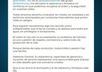 Margarita Cedeño confía en que Juan Manuel Méndez pueda recuperar el orden en las calles